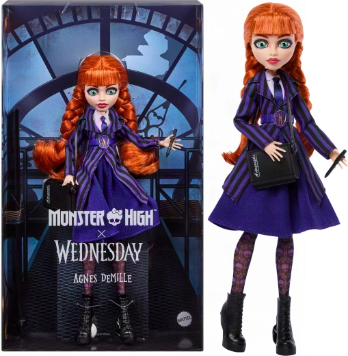 Păpușă de colecție Monster High x Wednesday Agnes DeMille - 1 buc