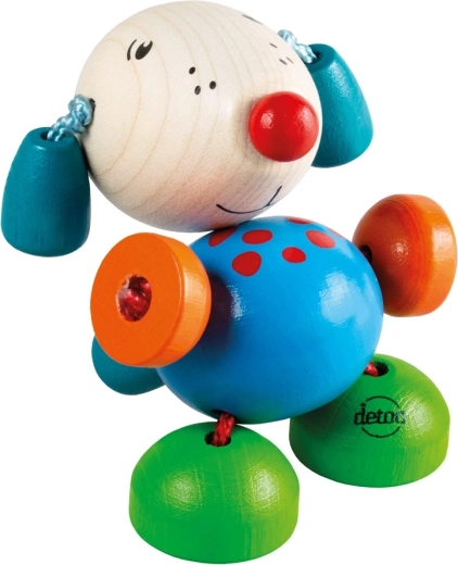 Detoa Hafík – cățeluș din lemn de tras pe elastic