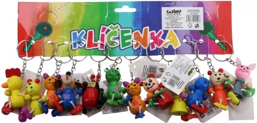 Breloc din lemn cu animal pentru chei