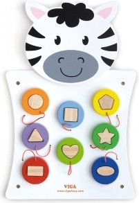 Tablă murală din lemn Zebra Montessori VIGA