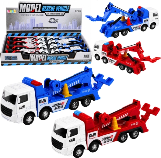 Camion de tractare cu braț 1:55, cu cabină metalică și cârlig reglabil