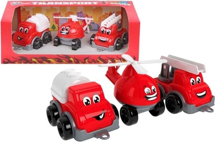 TechnoK mini vehicule pompieri – set de mașinuțe