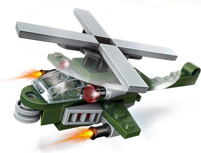 Qman Amphibious Panzer – elicopter de luptă Dolphin (45 piese)