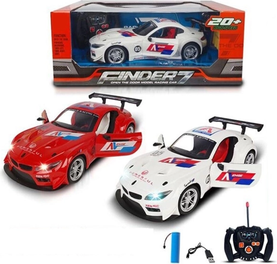 Mașină RC cu lumini, uși deschise și USB (scară 1:16)