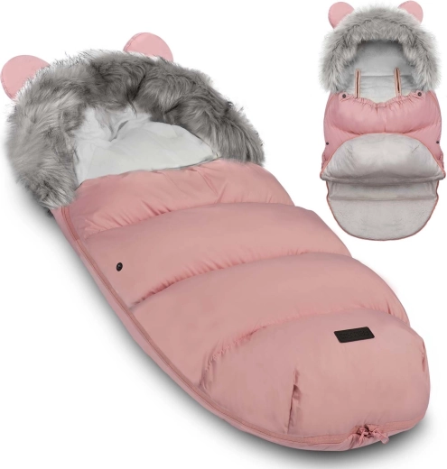 Sac de iarnă pentru cărucior și săniuș Ricokids Elmi roz