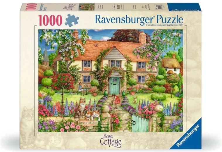 Puzzle Ravensburger Căsuța cu trandafiri 1000 de piese