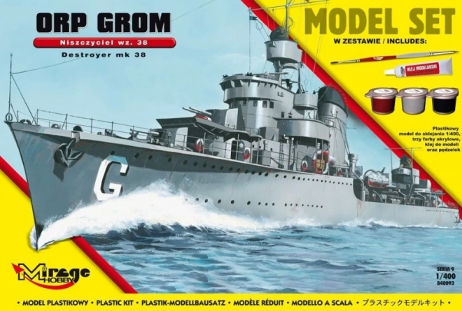 Modelul distrugătorului polonez ORP Grom wz.38