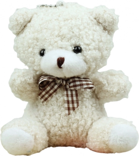 Ursuleț de pluș alb breloc 8 cm