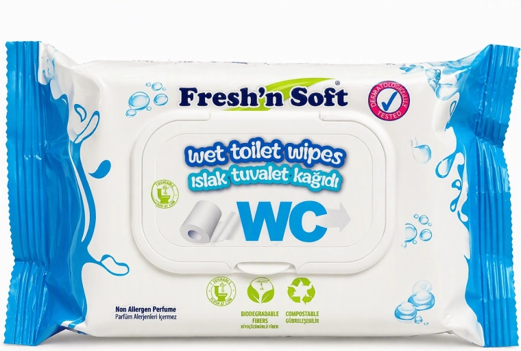 Fresh 'n soft hârtie igienică umedă vegană 60 buc.
