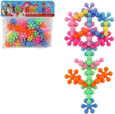 Joc de construcție colorat cu flori pentru copii