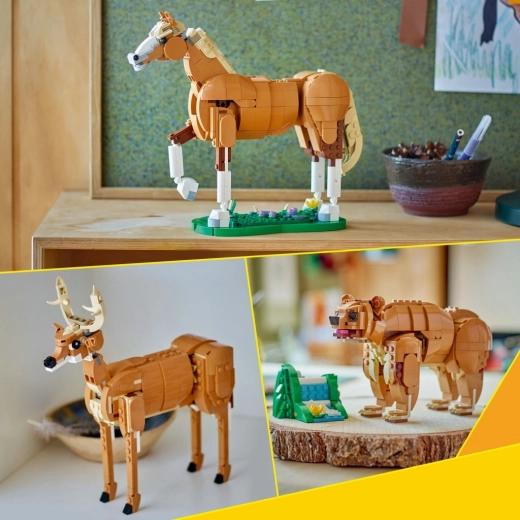 Trei modele de animale dintr-un singur set de construcție
