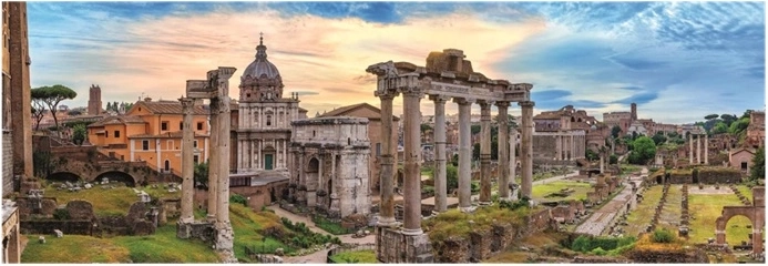 Puzzle panoramic Clementoni 1000 de piese Roma – Forum Romanum la apus (High Quality Collection)