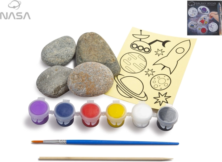 Set creativ NASA pentru pictat pietricele – planete