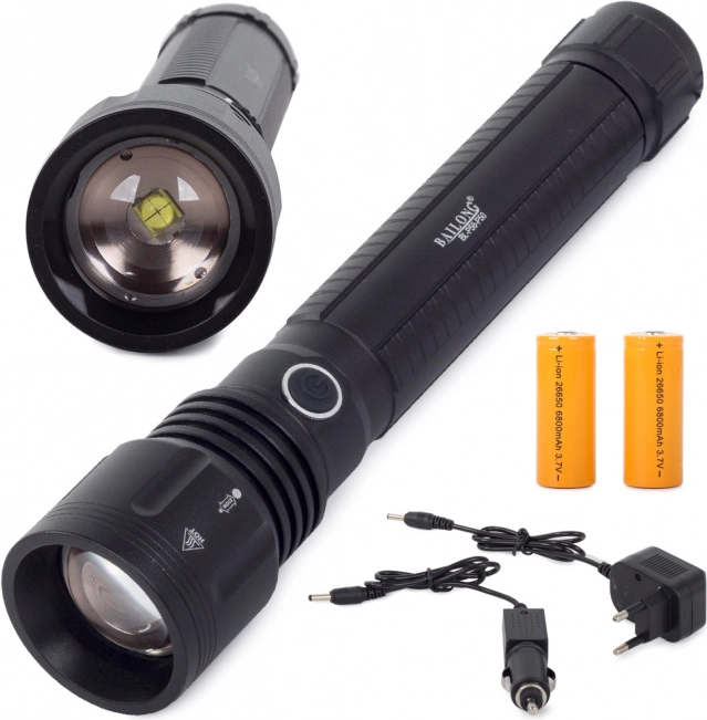 Lanternă LED tactică militară cu CREE XHP50 și zoom Bailong