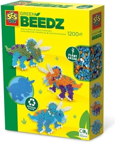 SES Creative Green Beedz mărgele de călcat dinozauri