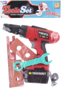 Bormașină pentru copii cu baterii, cu accesorii