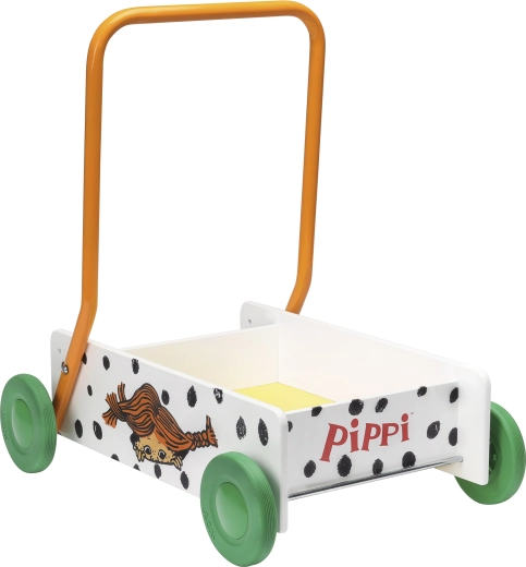 Premergător din lemn pentru copii și cărucior Pippi Șosețica