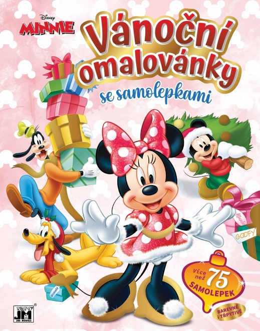 Carte de colorat de Crăciun cu autocolante MINNIE