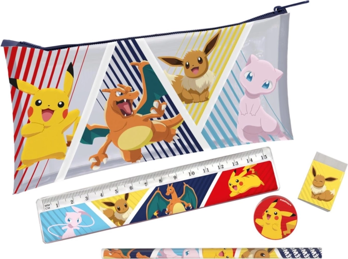 Penar Pokémon cu instrumente de scris