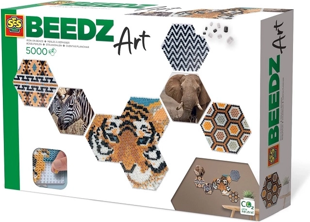SES Creative Beedz Art safari mărgele de călcat 5.000 buc.