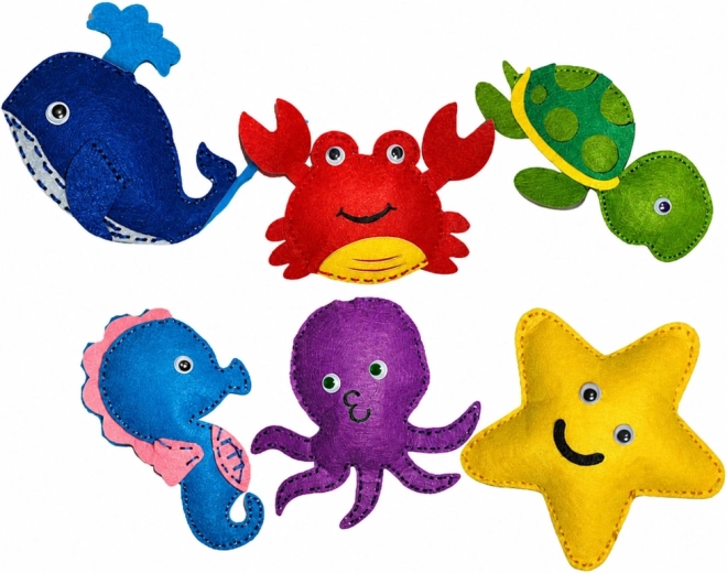 6 animăluțe marine de cusut