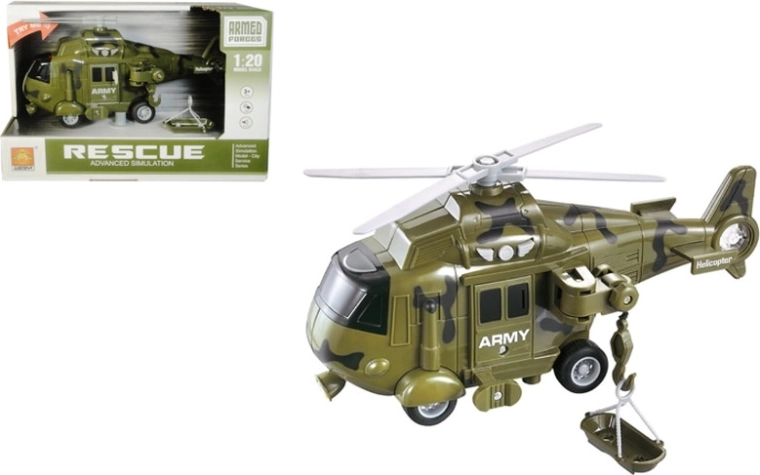 Elicopter militar cu lumină și sunet