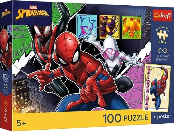 Puzzle Trefl Premium Plus Kids Spiderman: Curaj, 100 de piese