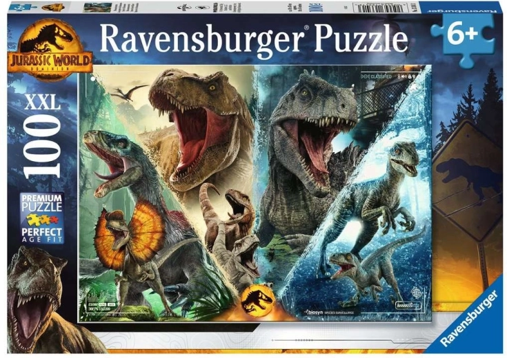 Puzzle Ravensburger Jurassic World: Dominion – monitorizarea speciilor XXL 100 de piese