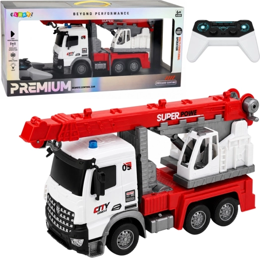 Camion RC cu macara controlat de la distanță 1:14 cu lumini - 1 bucată