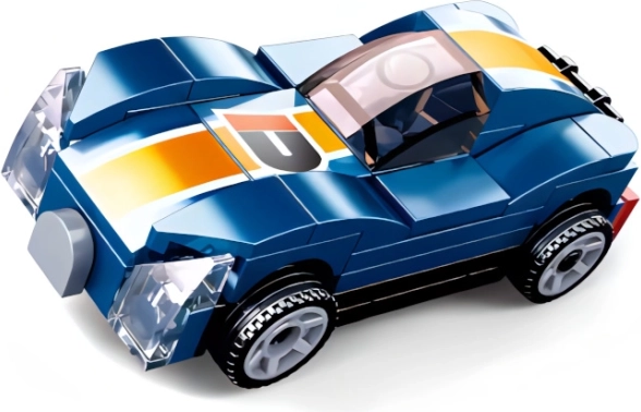 Sluban Mașină Albastră Sport cu Tragere