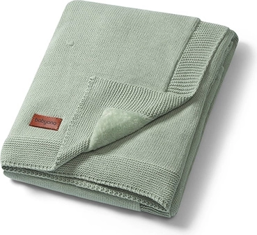 BabyOno pătură pentru copii din bumbac natural cu căptușeală din flanel sage 75 × 100 cm