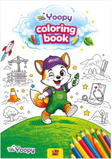 Caiet de colorat Yoopy în engleză (16 pagini)