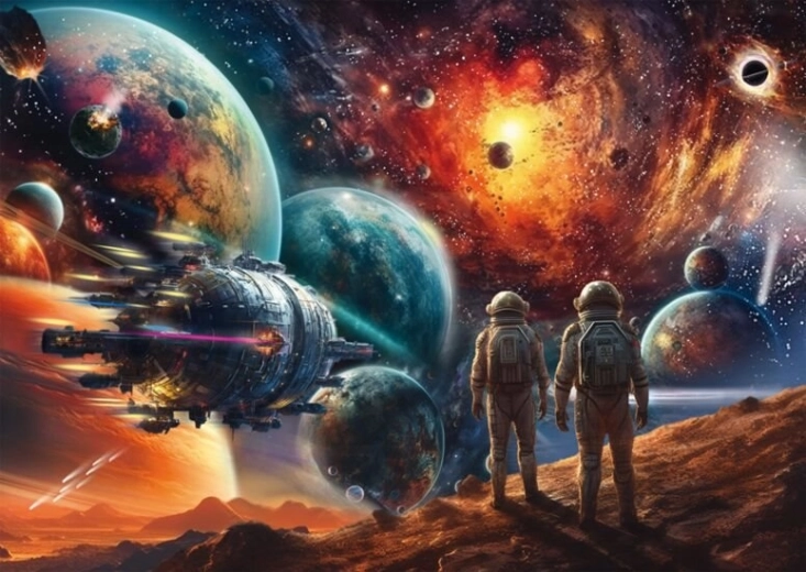 Puzzle culorile cosmosului – călătorie prin spațiu 1000 piese SCHMIDT