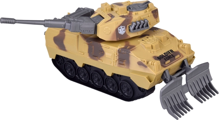 Tanc cu turelă rotativă și lamă buldo