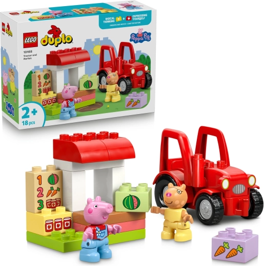 LEGO DUPLO Purcelușa Peppa – Tractor și piață
