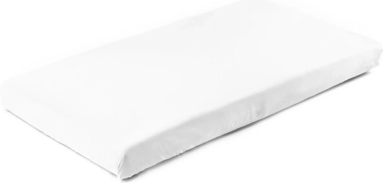 Cearșaf cu elastic din frotir pentru pat de copii New Baby 160 × 80 cm alb