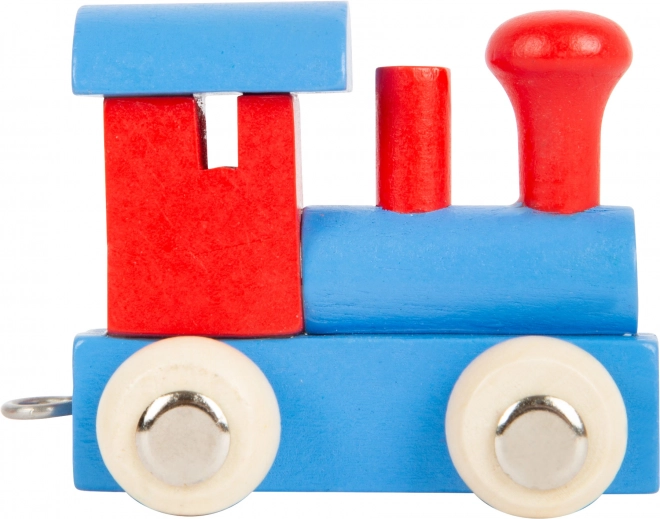 Small Foot locomotivă colorată pentru circuite de trenulețe din lemn