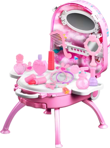 Troler pe roți care se transformă în măsuță de toaletă