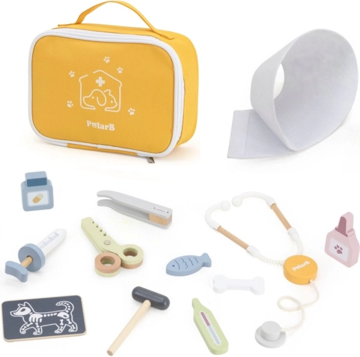Set veterinar din lemn PolarB – micul veterinar