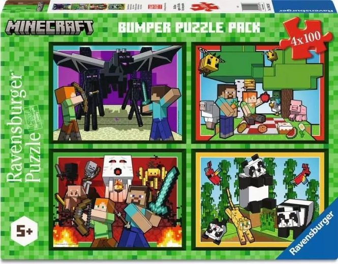 Puzzle Ravensburger Minecraft 4×100 de piese