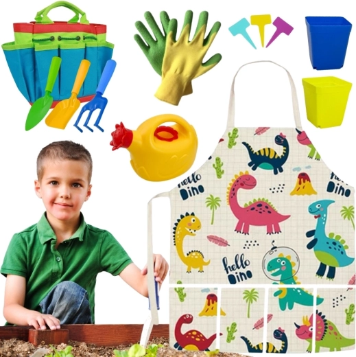 Set de grădinărit pentru copii Woopie cu dinozauri, 15 piese