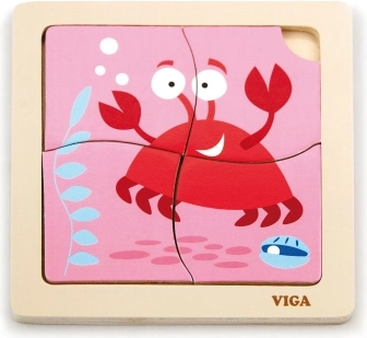 Puzzle din Lemn Crabul pentru cei Mici