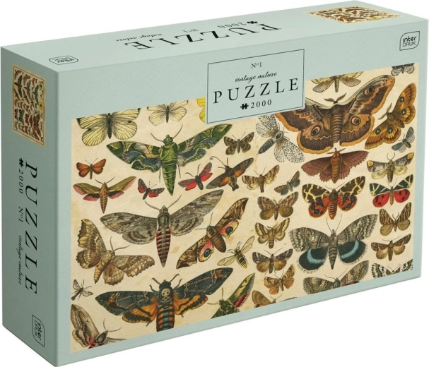 Puzzle Vintage Nature: Fluturi, 2000 de piese