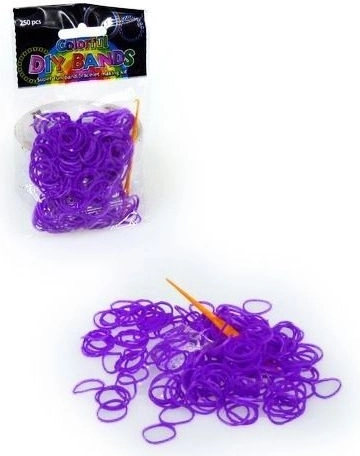 Set de 250 de elastice mov pentru împletit brățări