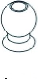 Capăt de arc cu bilă 7 × 8,5 mm, 4 buc.