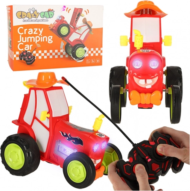 Tractor RC săltăreț și dansator cu telecomandă – roșu