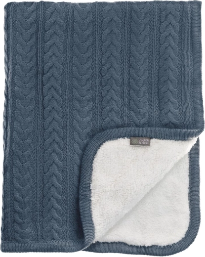VINTER & BLOOM pătură cuddly storm blue