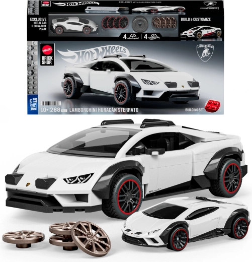 Set de construcție Mattel Brick Shop Hot Wheels Speed Series Lamborghini Huracán Sterrato