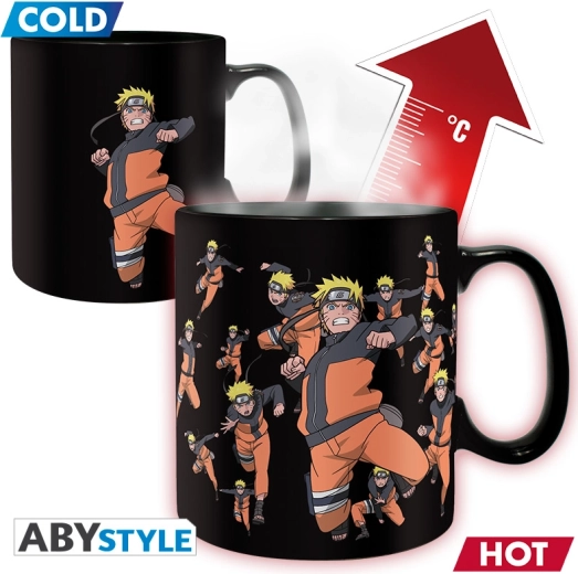 Cană cu efect termic Naruto Shippuden (multicloning) 460 ml - 1 bucată