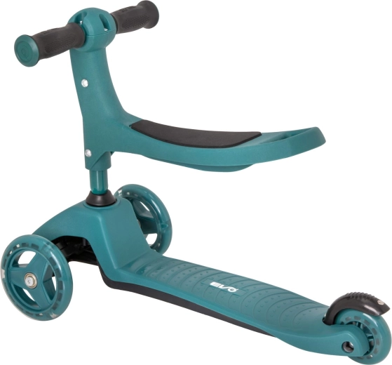 2‑în‑1: vehicul de împins cu șezut și trotinetă